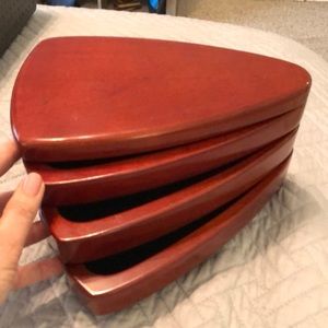 Jewelry box. Red wood. Excellent condition!